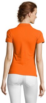 Sols Vrouwen/dames Mensen Pique Korte Mouw Katoenen Poloshirt (Oranje)