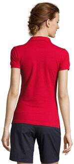 Sols Vrouwen/dames Mensen Pique Korte Mouw Katoenen Poloshirt (Rood)