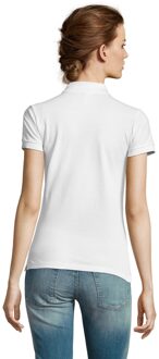 Sols Vrouwen/dames Mensen Pique Korte Mouw Katoenen Poloshirt (Wit) - 2XL