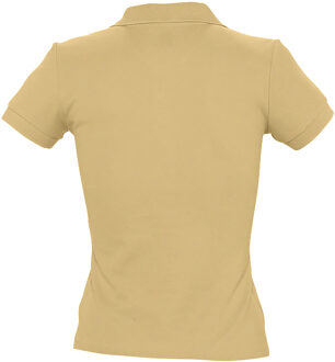 Sols Vrouwen/dames Mensen Pique Korte Mouw Katoenen Poloshirt (Zand) - maat XL