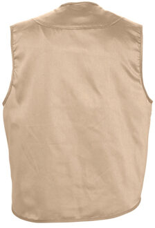 Sols Wild Unisex Full Zip Waistcoat Bodywarmer Jacket (Touw) - maat XL Beige