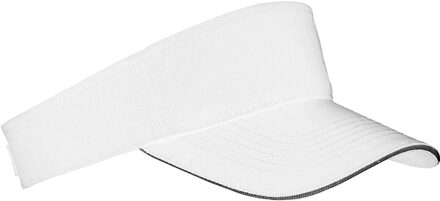 Sols Zonneklep Sunvisor petje - wit - katoen - klittenbandsluiting - voor volwassenen