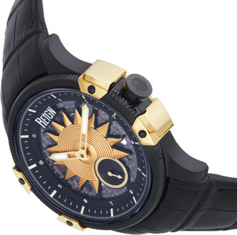 Solstice Automatisch semi-skelet horloge - zwart/goud