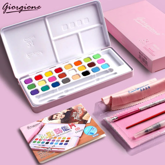 soluble solid water color paint 18/24/36 colors for choose pigment art supplies candy box set water colorful