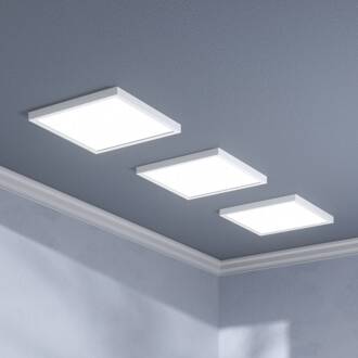 Solvie LED plafondlamp, wit, hoekig, 30 x 30 cm