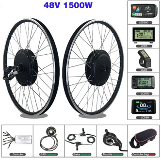 SOMEDAY 48V 1500W Ebike Conversion Kit Rear BLDC Hub Motor Wheel 20-29 inch 700C Wheel For Electric Bicycle Conversion Kit