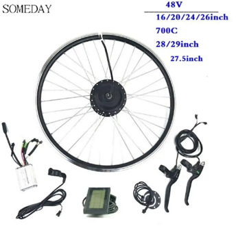SOMEDAY E-BIKE ELECTRIC BYCYCLE CONVERSION kit 48V 350W Front Brushless Gear hub Motor Wheel with KT LCD3 Display
