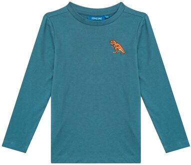 Someone Jongens t-shirt LS - Petrol blauw - Maat 140