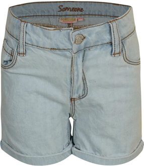 Someone Meisjes jeans short - Livia-SG-30-F - Zacht blauw denim - Maat 98