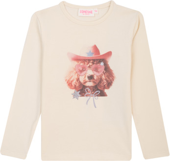 Someone winter t-shirt meisjes - donker beige - longsleeve - Daphne - maat 98