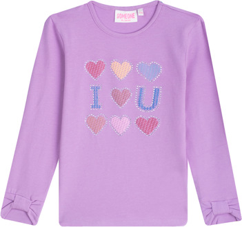 Someone winter t-shirt meisjes - paars - longsleeve - Fauve - maat 104
