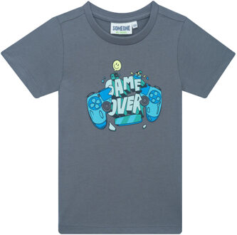 Someone Zomer t-shirt jongens - antraciet - grafit - Maat 116