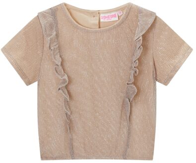 Someone Zomer t-shirt meisjes - goud - amina - Maat 134