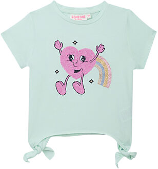 Someone Zomer t-shirt meisjes - mint - becca - Maat 104
