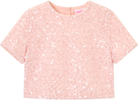 Someone zomer t-shirt meisjes - oud roze-Aniek-Sg-21-L - Maat 98
