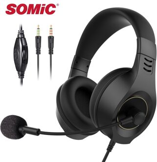 Somic Wired Stereo Headset Met Microfoon Voor Computer Hoofdtelefoon Met Volumeregeling Zachte Voor Call Centers Business Werk E50