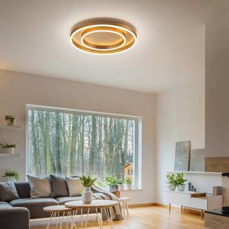Sona LED plafondlamp dimbaar Ø60cm goud