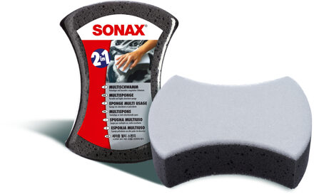 Sonax 2 in 1 multispons 14,6 x 19,9 cm spons grijs/wit