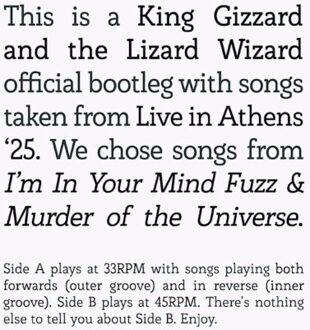 Songs From I'm In Your Mind Fuzz & Murder Of The Universe - King Gizzard & The Lizard Wizard
