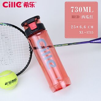 Songyi Student Bidon Fiets Accessoires Fiets Fles Transparante Ruimte Cup Draagbare Plastic Water Beker 730Ml I276 730ml rood