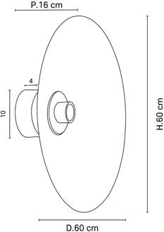 Sonia Laudet wandlamp Ø 60 cm berkenhout