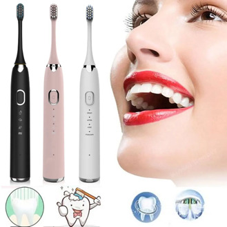 Sonic Electric Toothbrush 4 modes USB Powered Travel Waterproof Toothbruhs Automatic Adults
