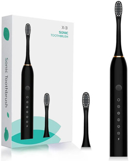 Sonic Electric Toothbrush 6 Mode USB Charger IPX7 Waterproof Adult timer Brush Tooth Brushes Replacement Heads Teeth Whitening