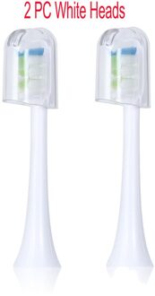Sonic Elektrische Tandenborstel Vervanging Heads Onafhankelijke Hygienica Met Borstel Hoofd Cap Voor Soocas X3 Soocare Elektrische Tandenborstel 2 stk wit