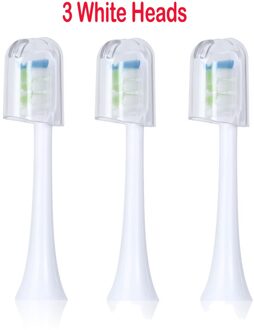 Sonic Elektrische Tandenborstel Vervanging Heads Onafhankelijke Hygienica Met Borstel Hoofd Cap Voor Soocas X3 Soocare Elektrische Tandenborstel 3 stk wit