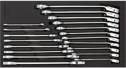 Sonic Ratelring & Dubbele Steeksleutelset 19-delig 601904