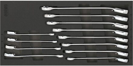 Sonic Ratelringsteeksleutelset 12-kant 12-delig 601229