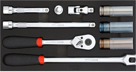 Sonic Ratelset 1/2", SFS 1/3 9-delig 300908