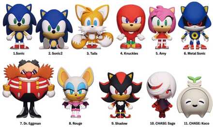 Sonic - The Hedgehog 3D PVC Bag Clips Series 1 Display (24)