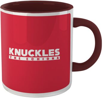 Sonic The Hedgehog Knuckles Face Mug - Burgundy Wijnrood