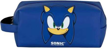Sonic - The Hedgehog Plus Brick Travel Toiletry Bag SEGA Sight Blue