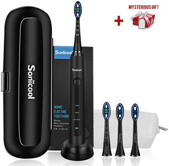 Sonicool/Lachen 2020 New 051B Ultrasonic Sonic Electric Toothbrush EU Rechargeable Tooth Brushes With 4 Pcs Replacement Heads