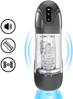 SonicPull - Zuig- en Vibratie Masturbator Pomp - Multimedia Verbeterd - Gun Metal