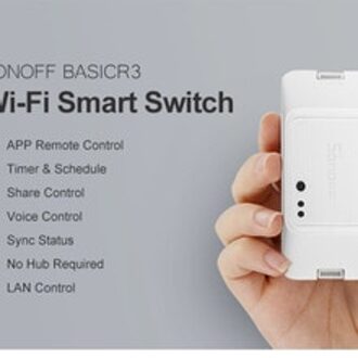 Sonoff Basic R3 -Smart Wifi Schakelaar Licht Timer Ondersteuning App/Lan/Voice Afstandsbediening Diy Modus Werkt met Alexa Google Thuis