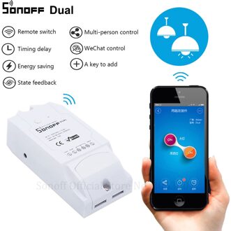 Sonoff Dual 2CH Wifi Smart Switch Thuis Afstandsbediening Draadloze Schakelaar Universele Module Timer Wifi Schakelaar Smart Home Controller