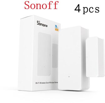 Sonoff DW2 Wifi Draadloze Deur Raam Sensor Smart Home Elektronica Afstandsbediening Linkage Apparaat Geen Hub Nodig Met Ewelink 4stk
