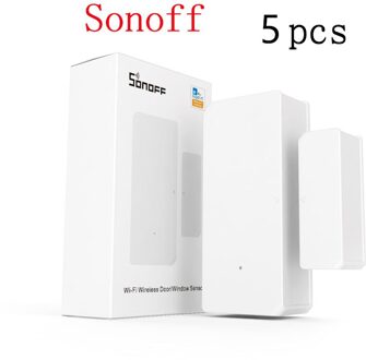 Sonoff DW2 Wifi Draadloze Deur Raam Sensor Smart Home Elektronica Afstandsbediening Linkage Apparaat Geen Hub Nodig Met Ewelink 5stk