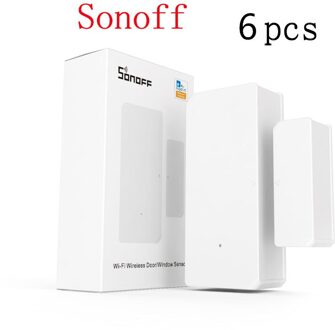 Sonoff DW2 Wifi Draadloze Deur Raam Sensor Smart Home Elektronica Afstandsbediening Linkage Apparaat Geen Hub Nodig Met Ewelink 6stk