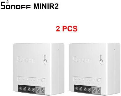 Sonoff MINIR2 Twee Manier Schakelaar Mini Wifi Smart Home Swcith Draadloze Afstandsbediening Switch Werkt Met Ewelink Alexa Google Thuis 2stk MINIR2