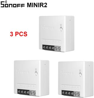 Sonoff MINIR2 Twee Manier Schakelaar Mini Wifi Smart Home Swcith Draadloze Afstandsbediening Switch Werkt Met Ewelink Alexa Google Thuis 3stk MINIR2