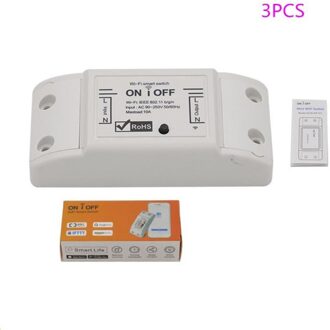Sonoff Ontvanger Smart Home Wifi Draadloze Afstandsbediening Smart Switch Smart Leven/Tuya App Werkt Met Alexa Google 3stk