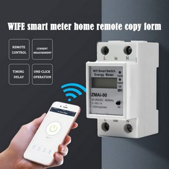 Sonoff Pow R2, 60-80A Power Energy Meter Monitor Draadloze Wifi Schakelaar Met Timing Delen Functie Afstandsbediening Smart Home