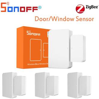 Sonoff SNZB-04 Deur En Raam Sensor Zigbee Deur Open / Close Detecteren Alarmen Kennisgeving Via Ewelink App Ondersteuning Ifttt Zbbridge 4stukken