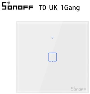 SONOFF T0 TX EU/UK/US 1/2/3 Gang Muur Lichtschakelaar Smart Wifi Panel draadloze Afstandsbediening Touch/Ewelink/Voice Control Google Thuis UK 1GANG