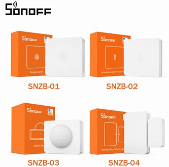 Sonoff Zbbridge Zigbee Brug Draadloze Schakelaar Temperatuur En Vochtigheid Motion Deur/Raam Sensor Werken Met Wifi Via Ewelink App SNZB-01-02-03-04
