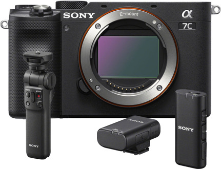 Sony A7C Body Zwart + ECM-W2BT + GP-VPT2BT